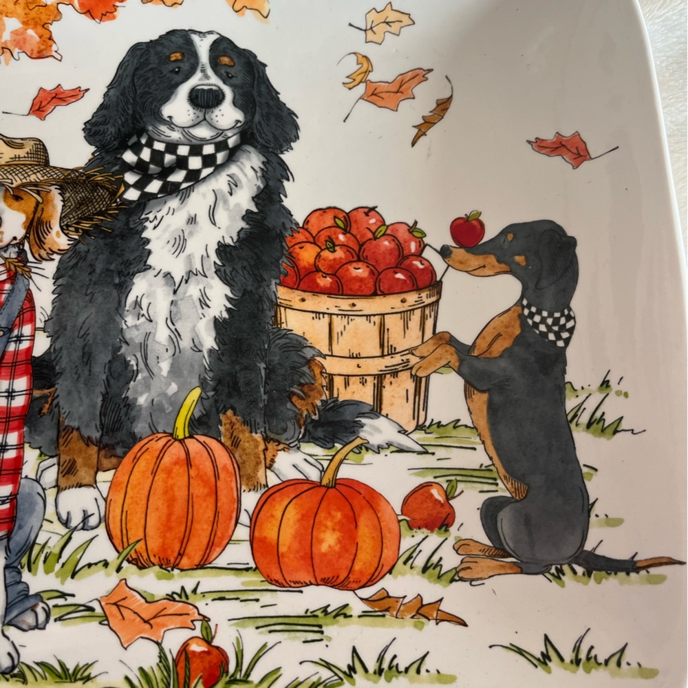 Fall dog platter